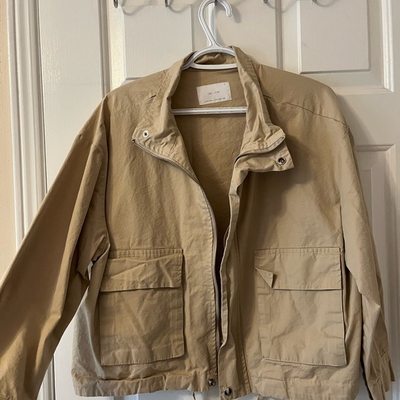OAK & FORT beige utility jacket - Picture 2 of 6